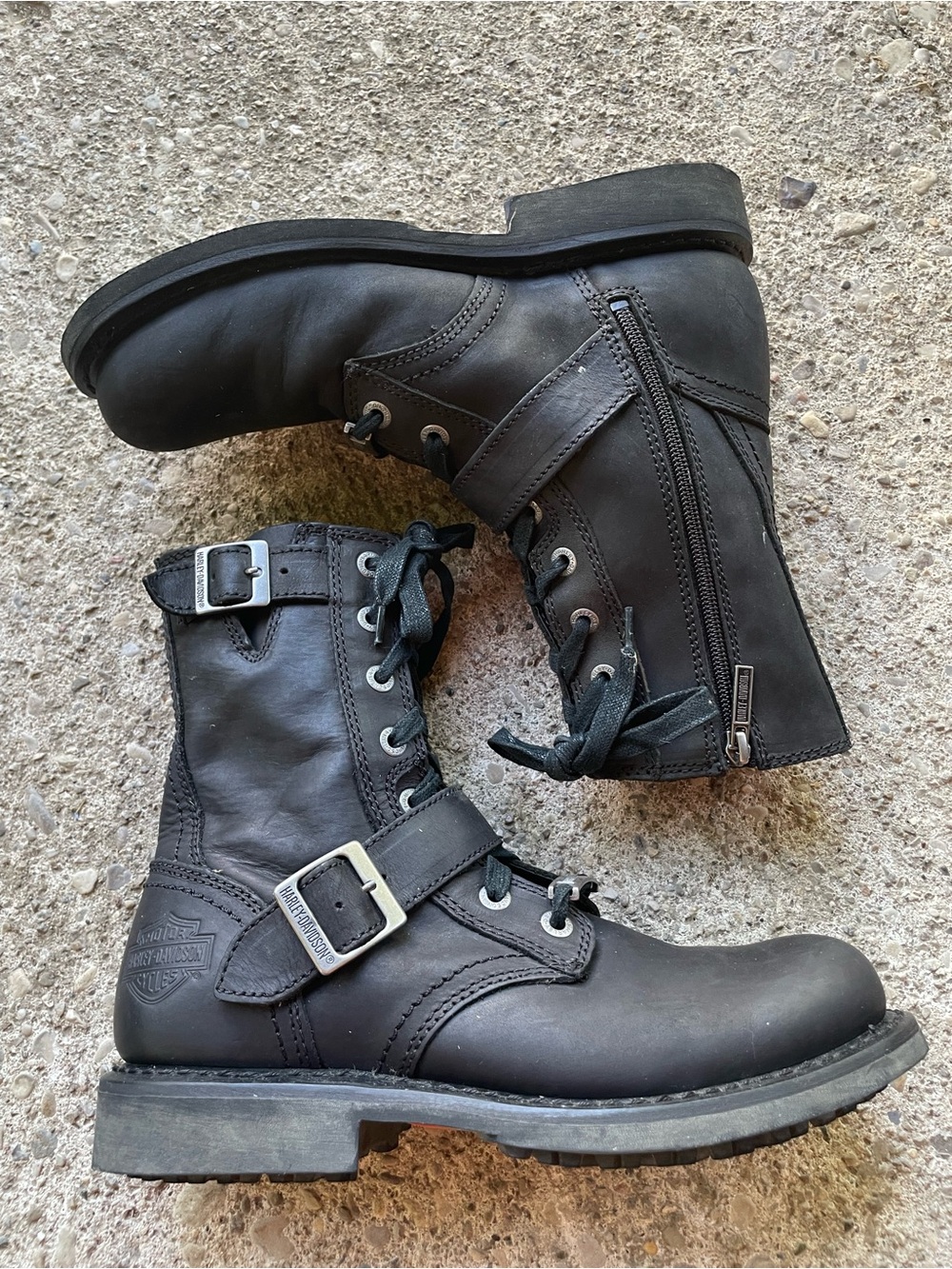 Harley Davidson 95264 Men's Ranger Black Motorcycle Boots Shoes Size 8